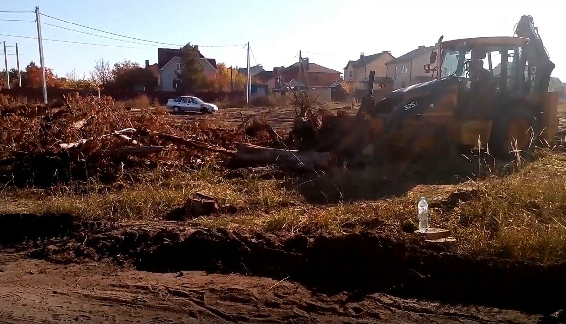 дорога, участка, техника, строительство, грязь
