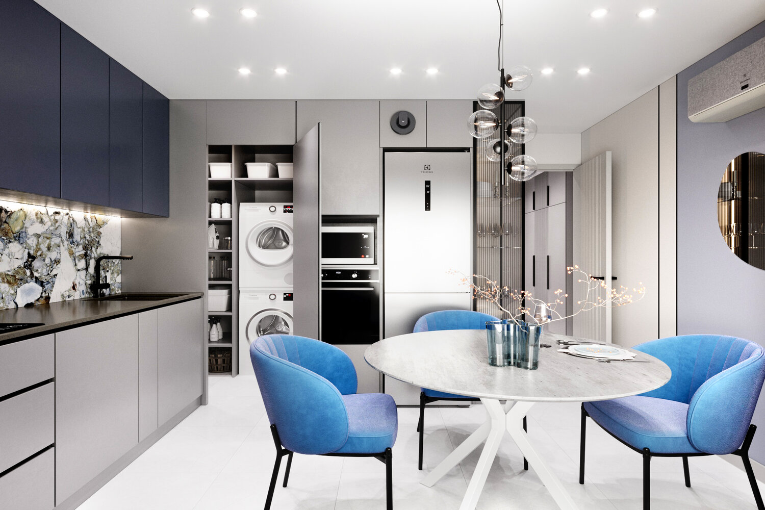 стильный интерьер кухни, дизайн интерьера кухни, интерьер кухни, современный стиль кухни, стиль контемпорари в интерьере кухни