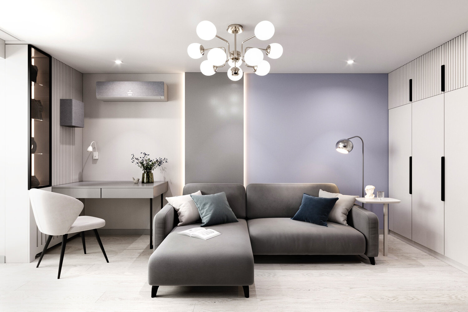 дизайн интерьера студии, интерьер квартиры, дизайн квартиры в современном стиле, дизайн интерьера, дизайн квартиры студии