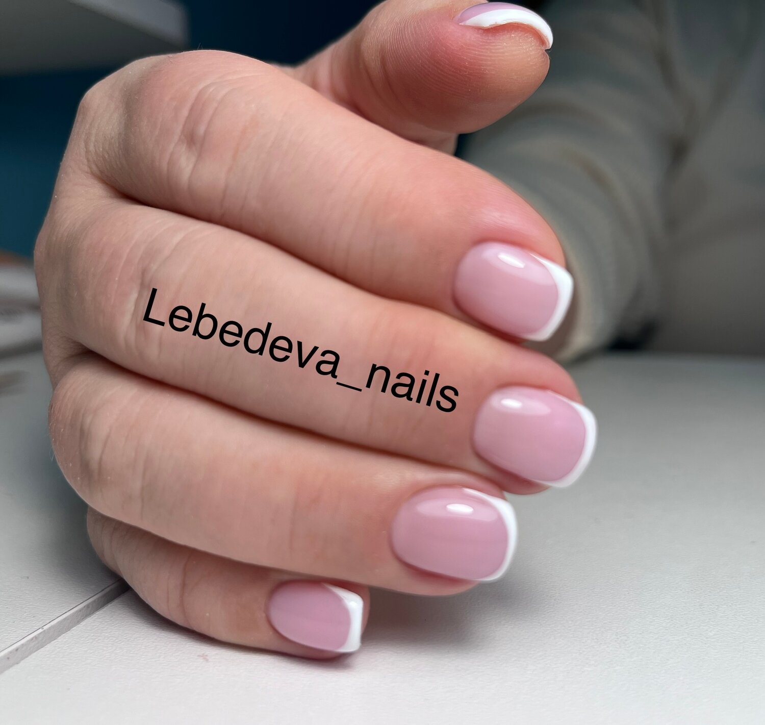 ногти 💅, френч гель лаком, маникюр, маникюр с гель лаком, френч