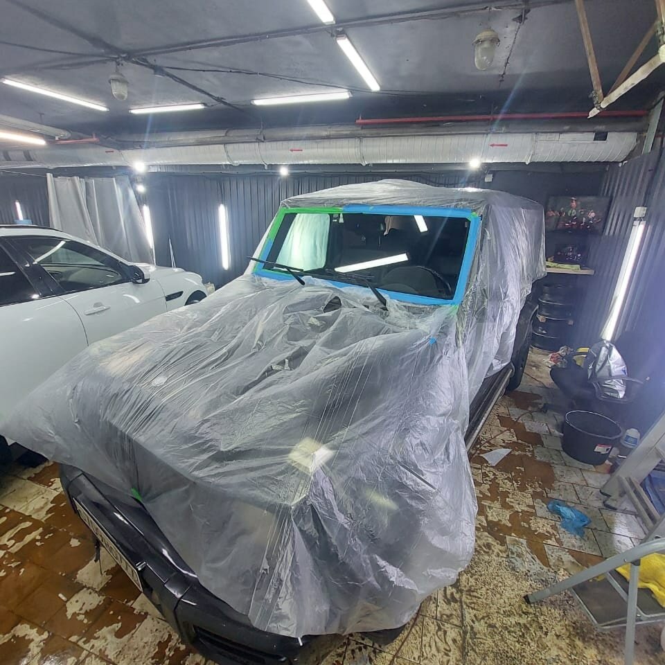 авто, покраска авто в камере, оклейка автомобиля, новый гелендваген, гелендваген матовый