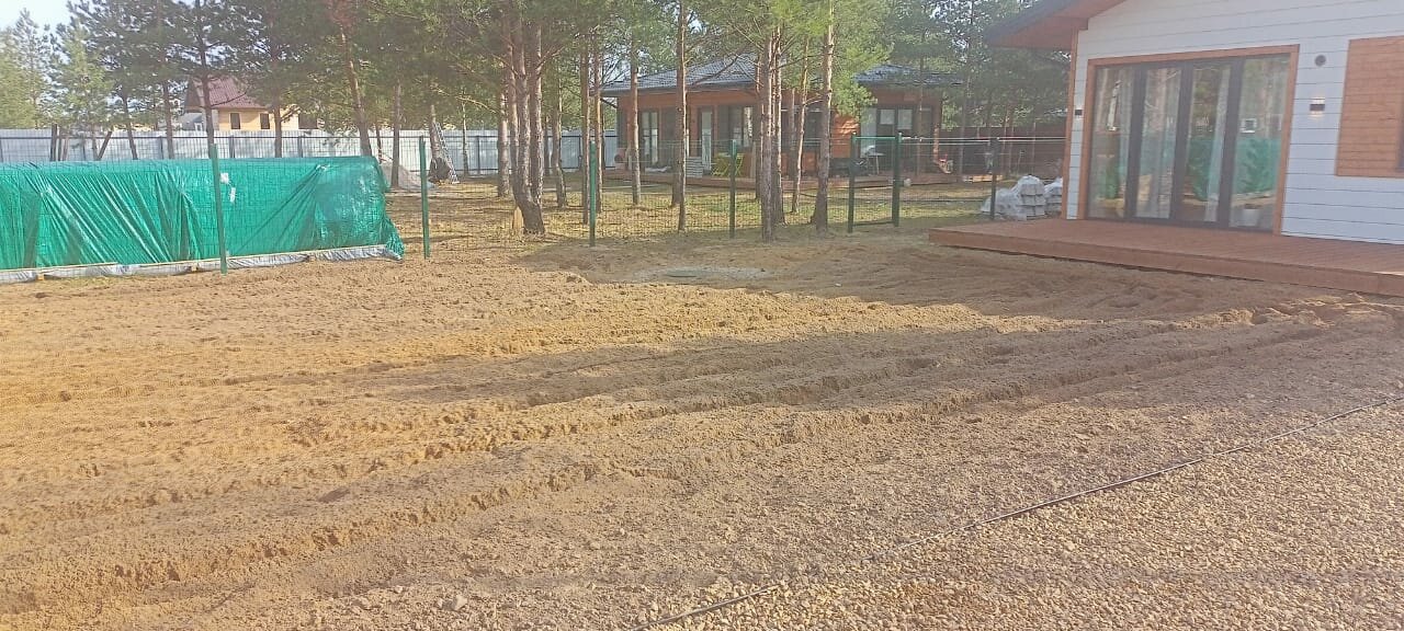 участок, выравнивание участка, площадка, выравнивание участка под газон, в парк
