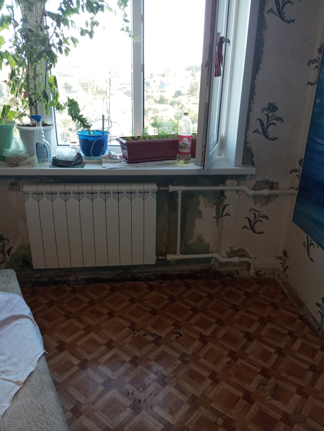 квартира, интерьер, радиаторы отопления, батарея отопления, замена батарей отопления