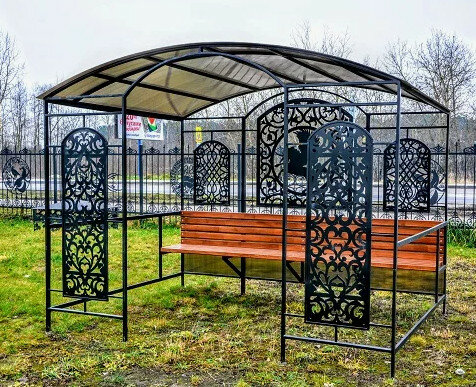 мангал беседка элит лоза, беседка из металла, кованая беседка, металлическая беседка для дачи, металлическая беседка
