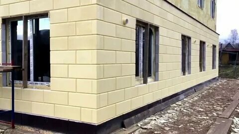 фасадный инси блок, наружная отделка дома из газобетона, фасад дома из газобетона, фасады домов из газобетона, отделка фасада дома из газобетонных блоков