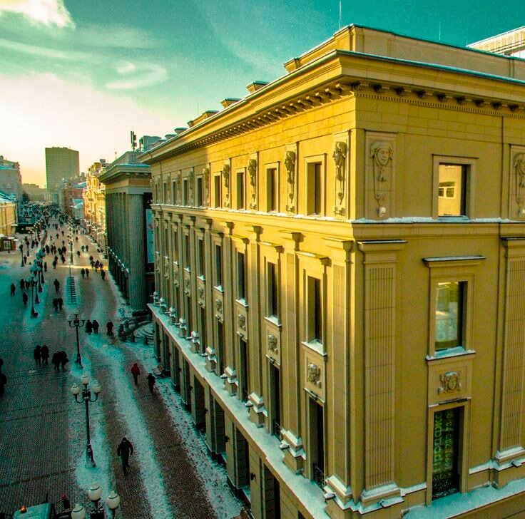 здание, театр вахтангова 1921, архитектура, москва, ретро