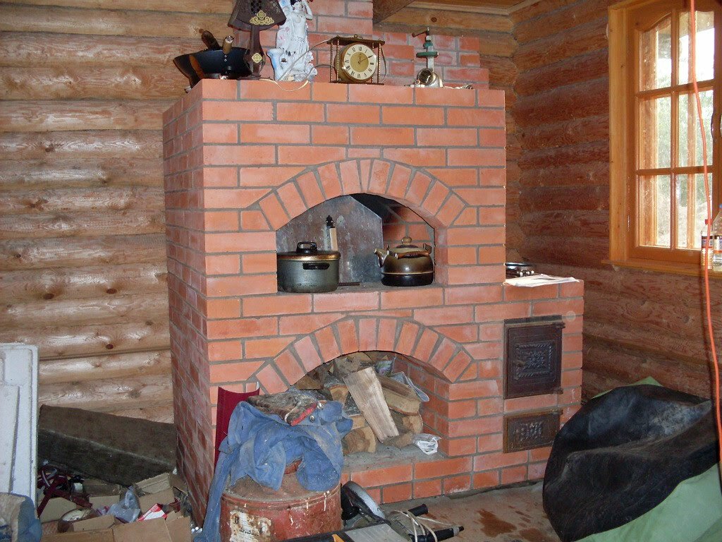 русская печь с поттопкой, русская печь камин из кирпича, печи и камины, печь из витебского кирпича, печи камины барбекю
