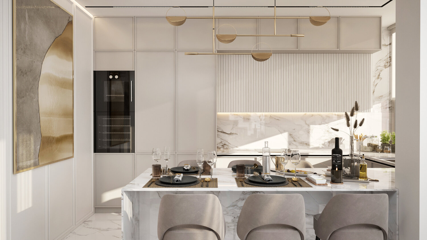 дизайн кухни, современный кухонный интерьер, дизайн интерьера, кухня, дизайн столовой кухни