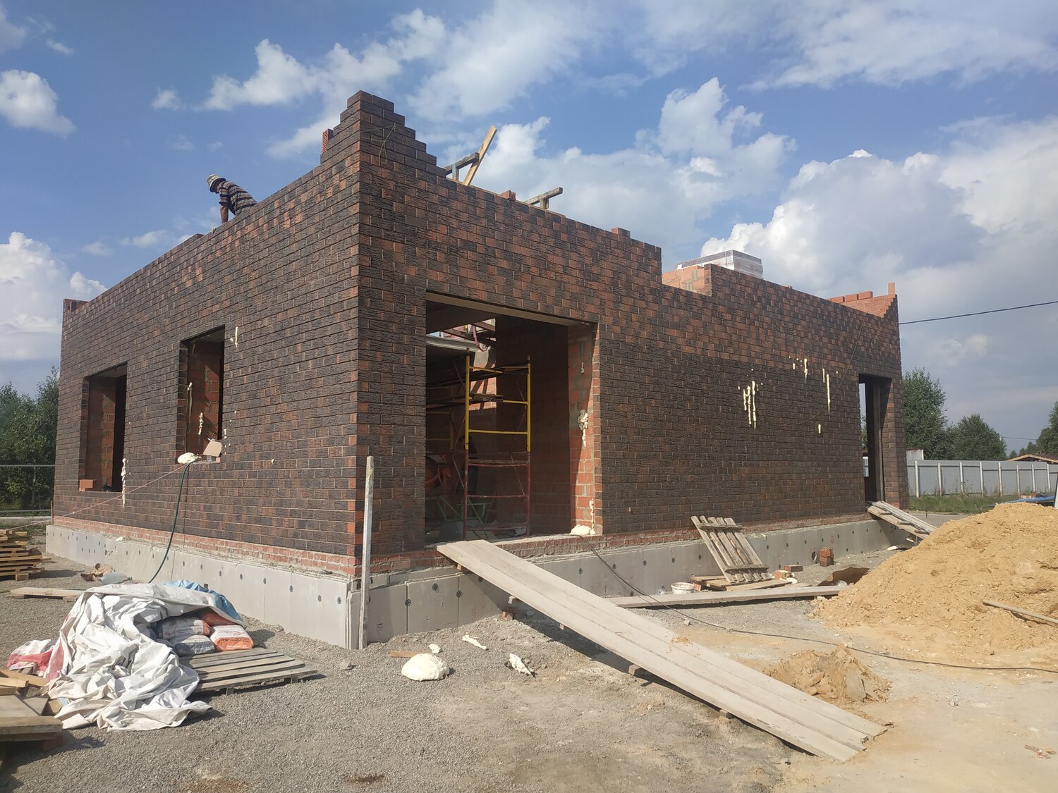 строительство частного дома, строительство коттеджей, кирпичный дом этапы строительства, дом из кирпича, строительство кирпичного дома