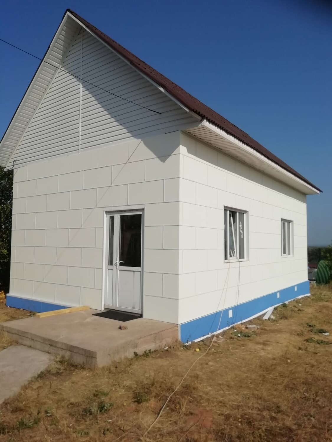 дом с газоблока с мансардой, дом, загородный дом, коттедж, новые дома