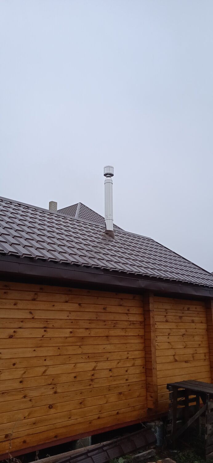 наружная труба дымохода, монтаж дымохода, дымоход, дымоходная труба, установка дымохода