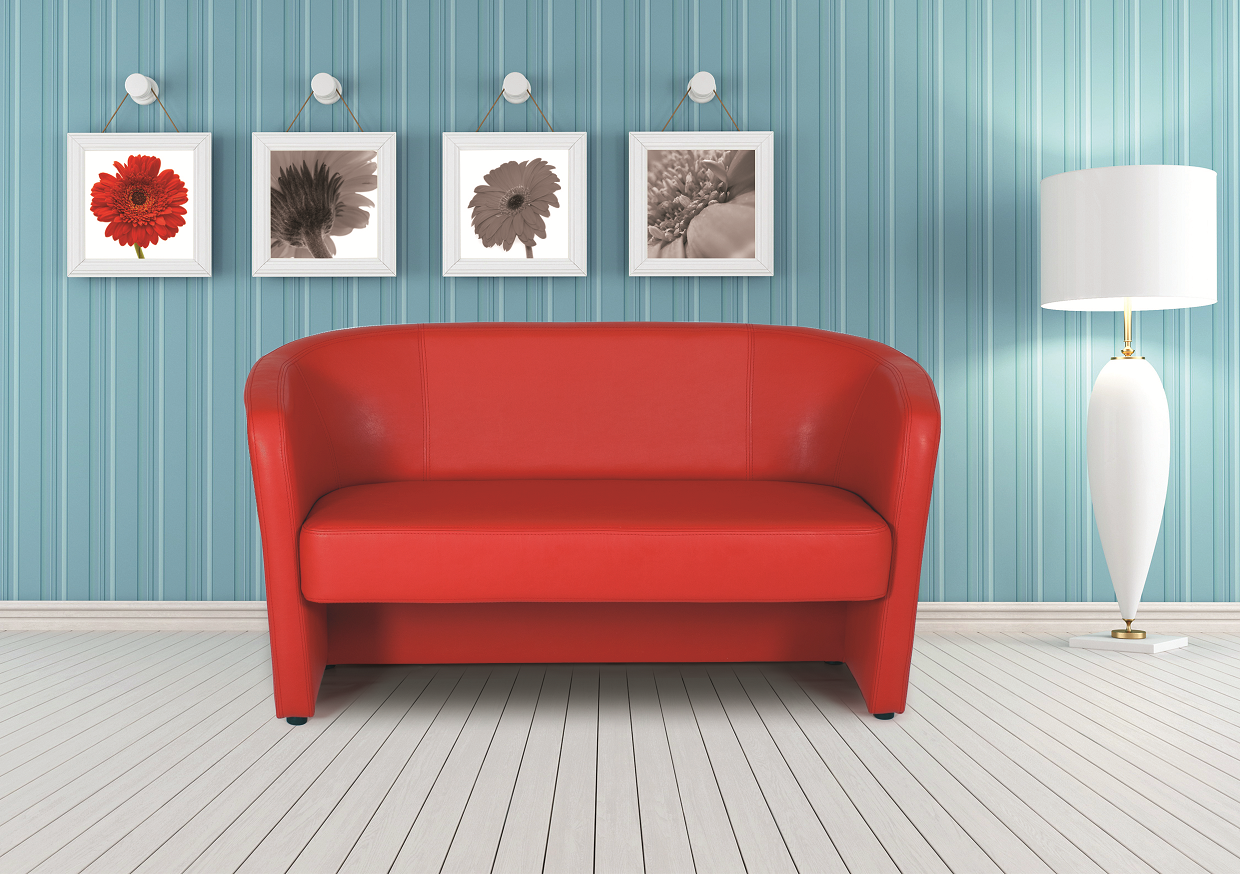 диван красный, диван для офиса, диван двухместный, диваны для кафе, диван двухместный полукруглый