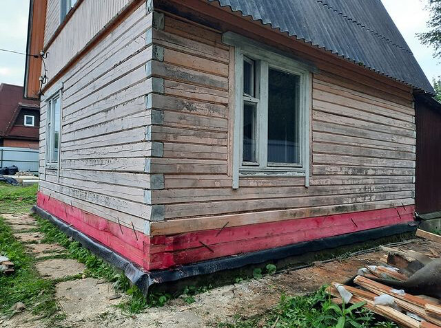 Подъём дома и замена гнилых венцов