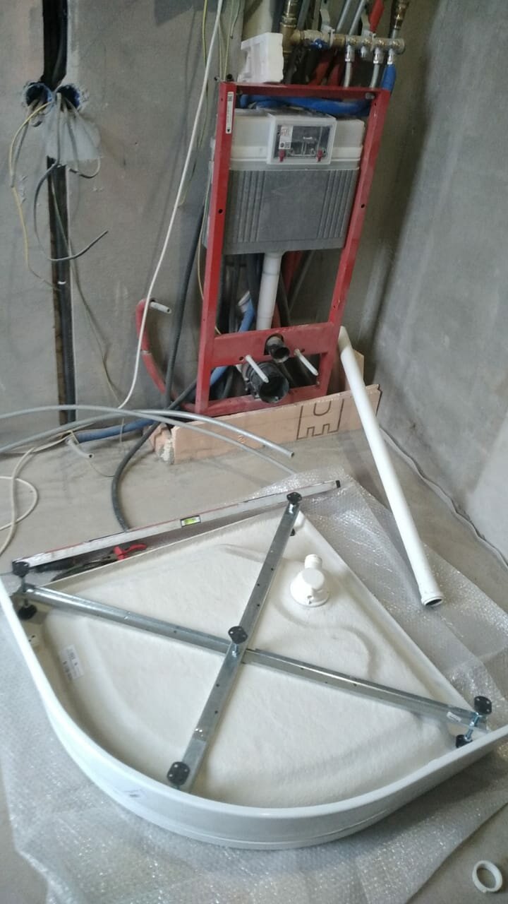 сборка поддона душевой кабины, сборка поддона душевой кабины ниагара 90х90, сборка поддона душевой кабины 110*110, сборка поддона душевой кабины тритон, треснутый поддон душевой кабины