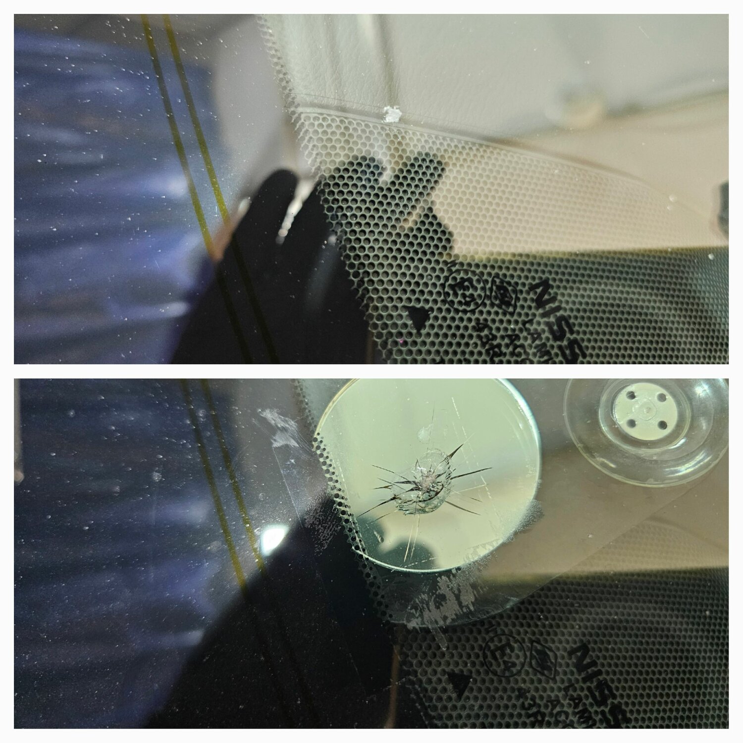 стекло, ремонт сколов на лобовом стекле, скол на лобовом стекле, скол на стекле, датчик дождя на лобовом стекле