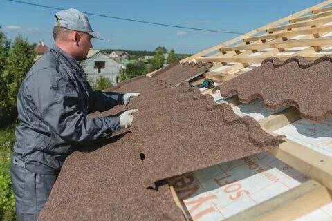 монтаж композитной черепицы технониколь, покрытие кровли, гибкая черепица монтаж, гибкая черепица укладка, монтаж мягкой кровли