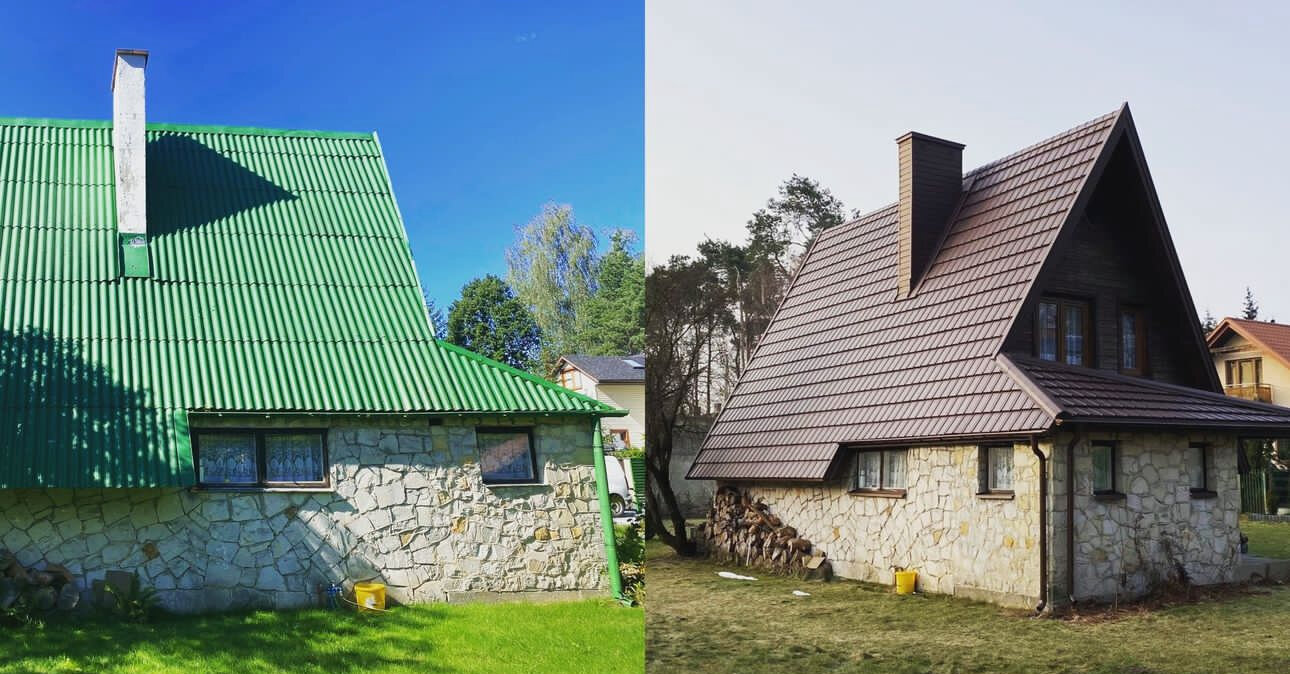 ондулин смарт зеленый, черепица ондулин зеленая, зеленая крыша профнастил, металлочерепица цвет зеленый мох, кровля ral 6005