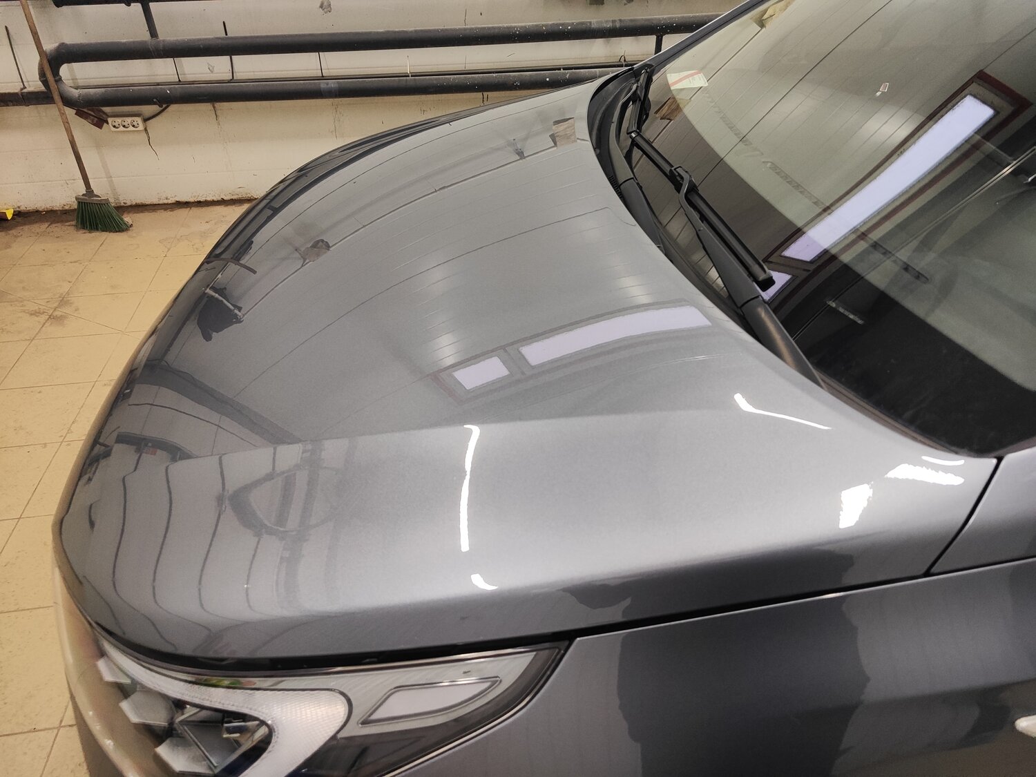 антигравийная пленка, пленка полиуретановая матовый серый пежо 207, полировка, полировка авто, автомобиль