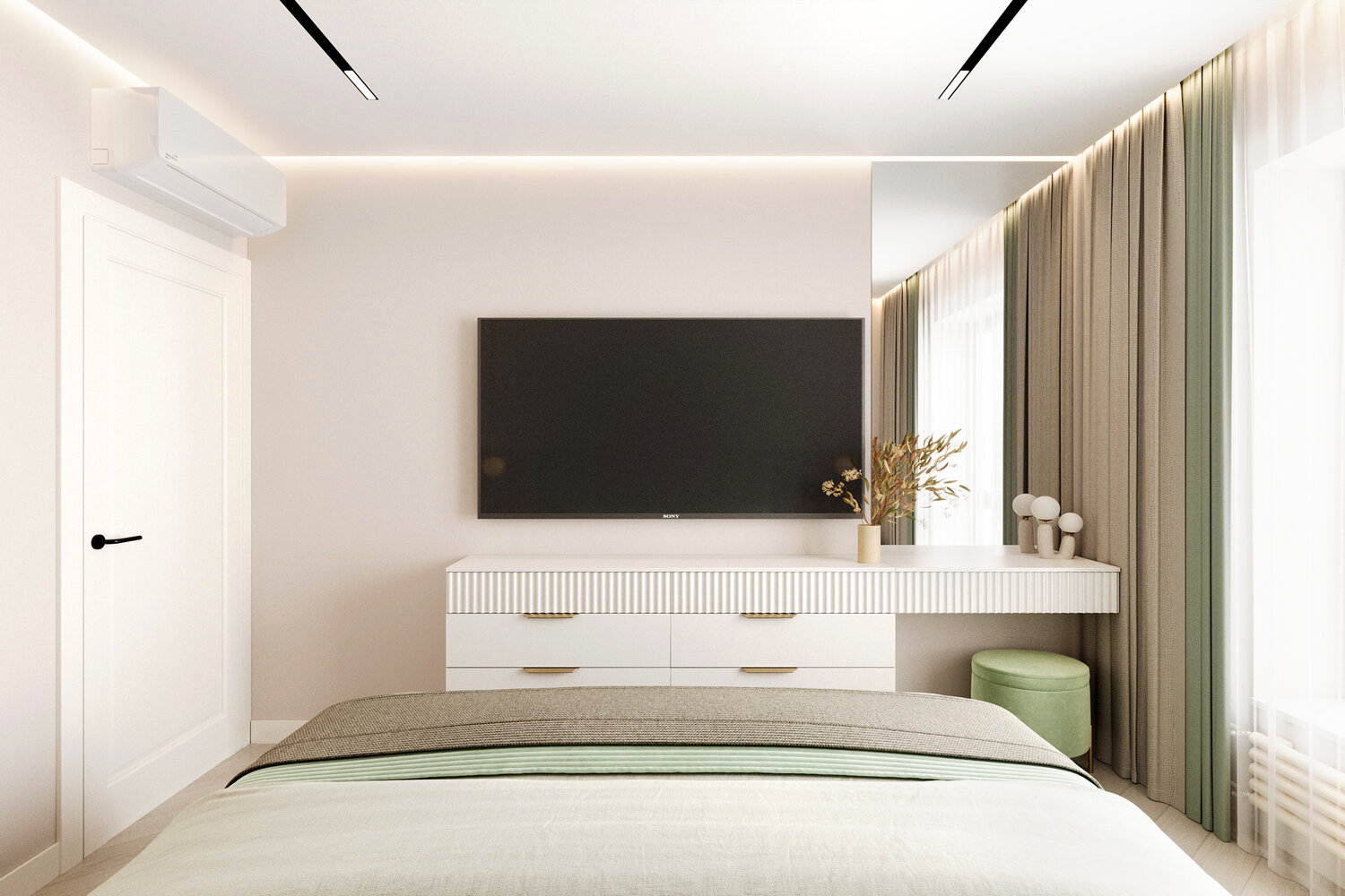 интерьер спальной, спальни дизайн интерьер, спальни дизайн современный, спальни дизайн, светлая спальня в современном стиле