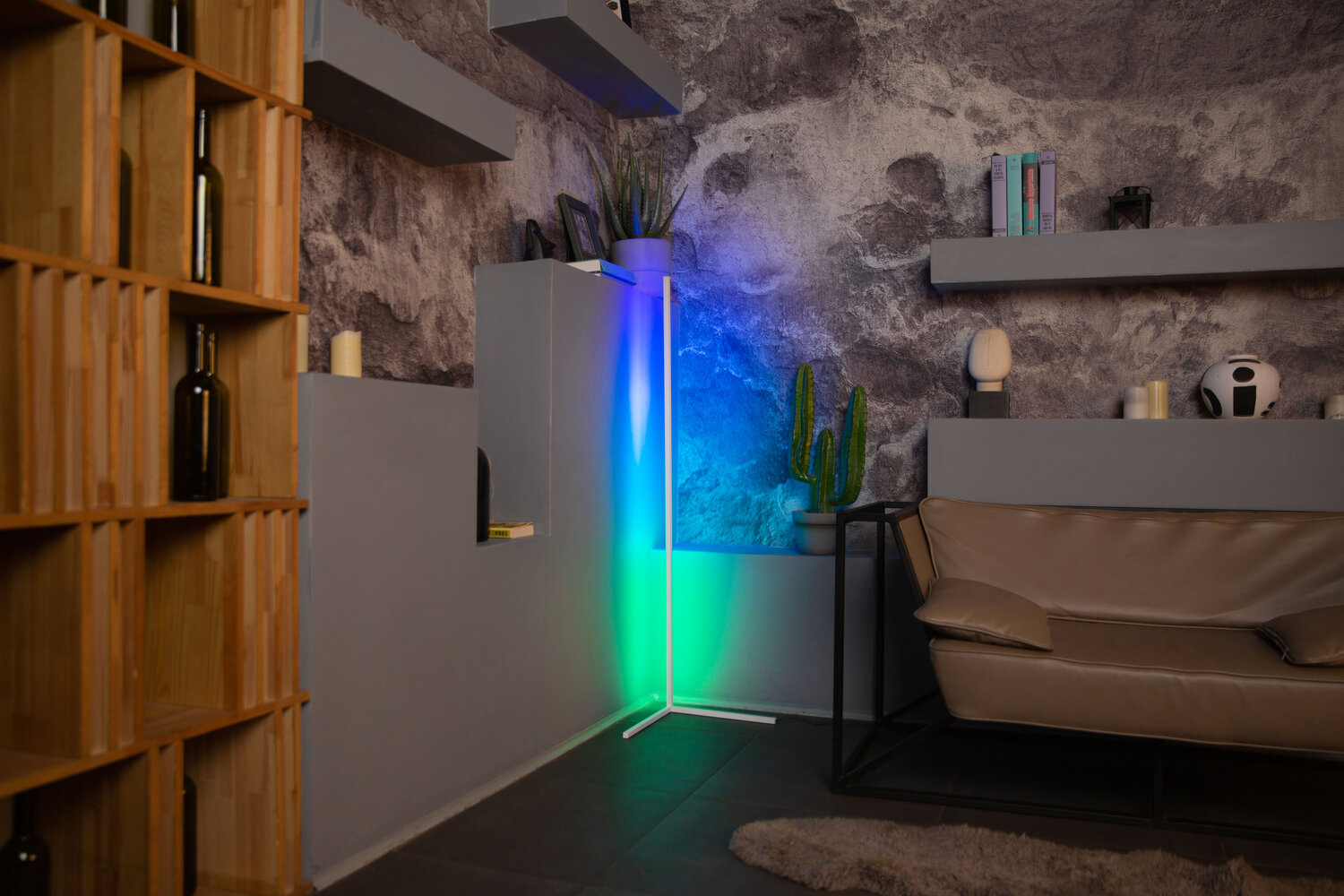 напольный светильник, led светильник неоновый напольный, rgb угловой светодиодный торшер, торшер светильник, неоновая комната