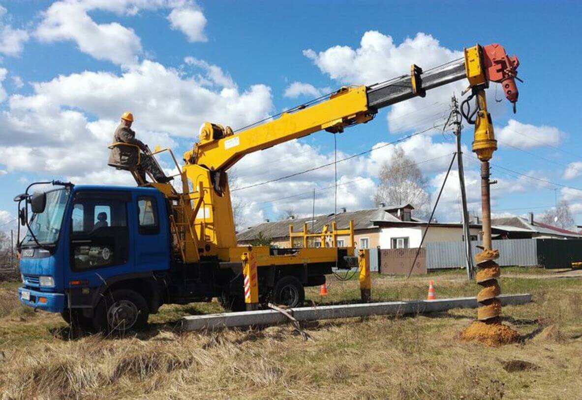 ямобур 7078l2-10 с буром dp15, ямобур, буроям ямобур, ямобур mitsubishi fuso, ямобур isuzu elf