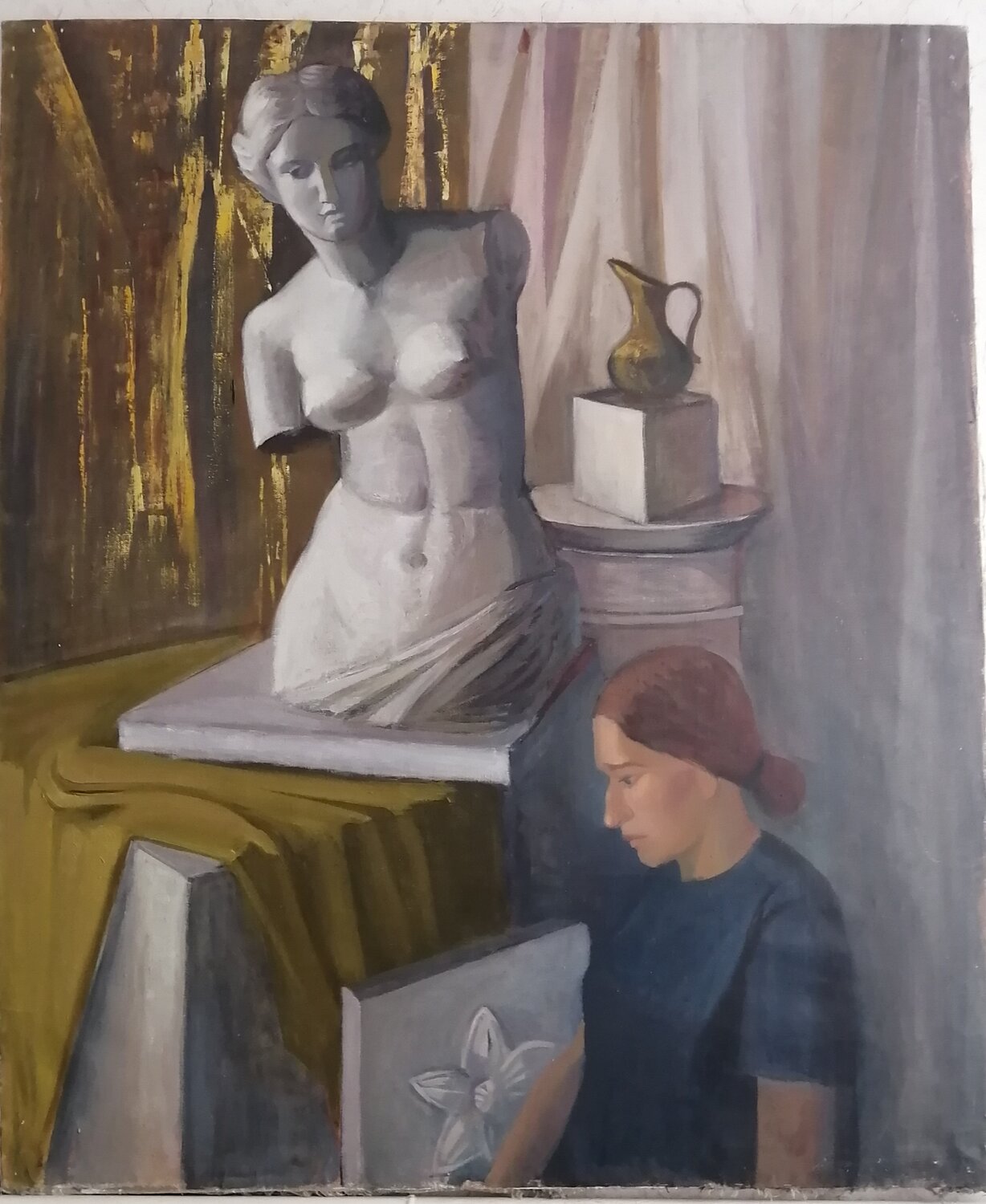 академическая живопись венера натюрморт, натюрморт с венерой, картины, искусство живопись, классическая живопись