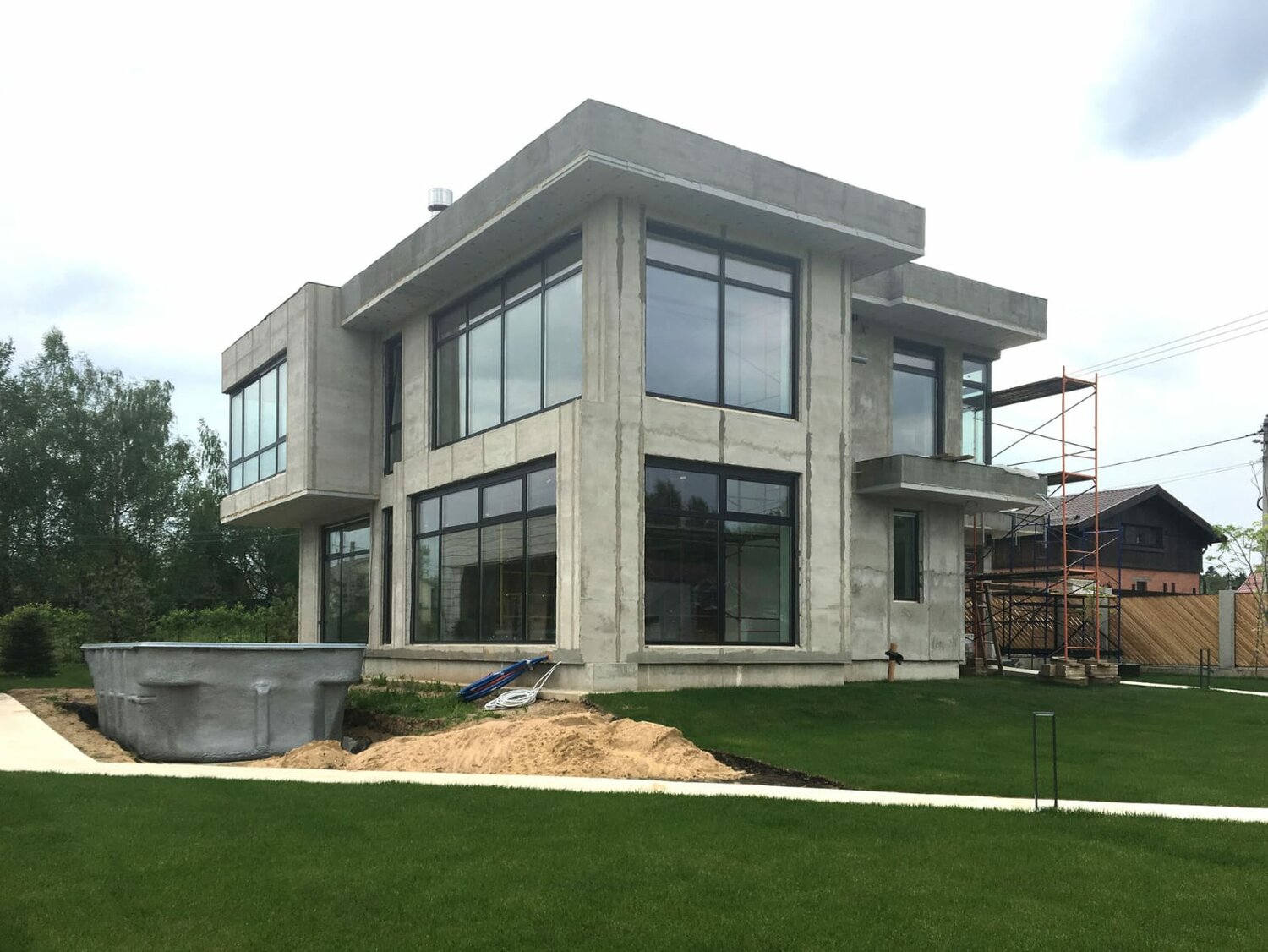 монолитный коттедж, монолитный дом, монолитный дом монолит, хай тек дом, дом элитный