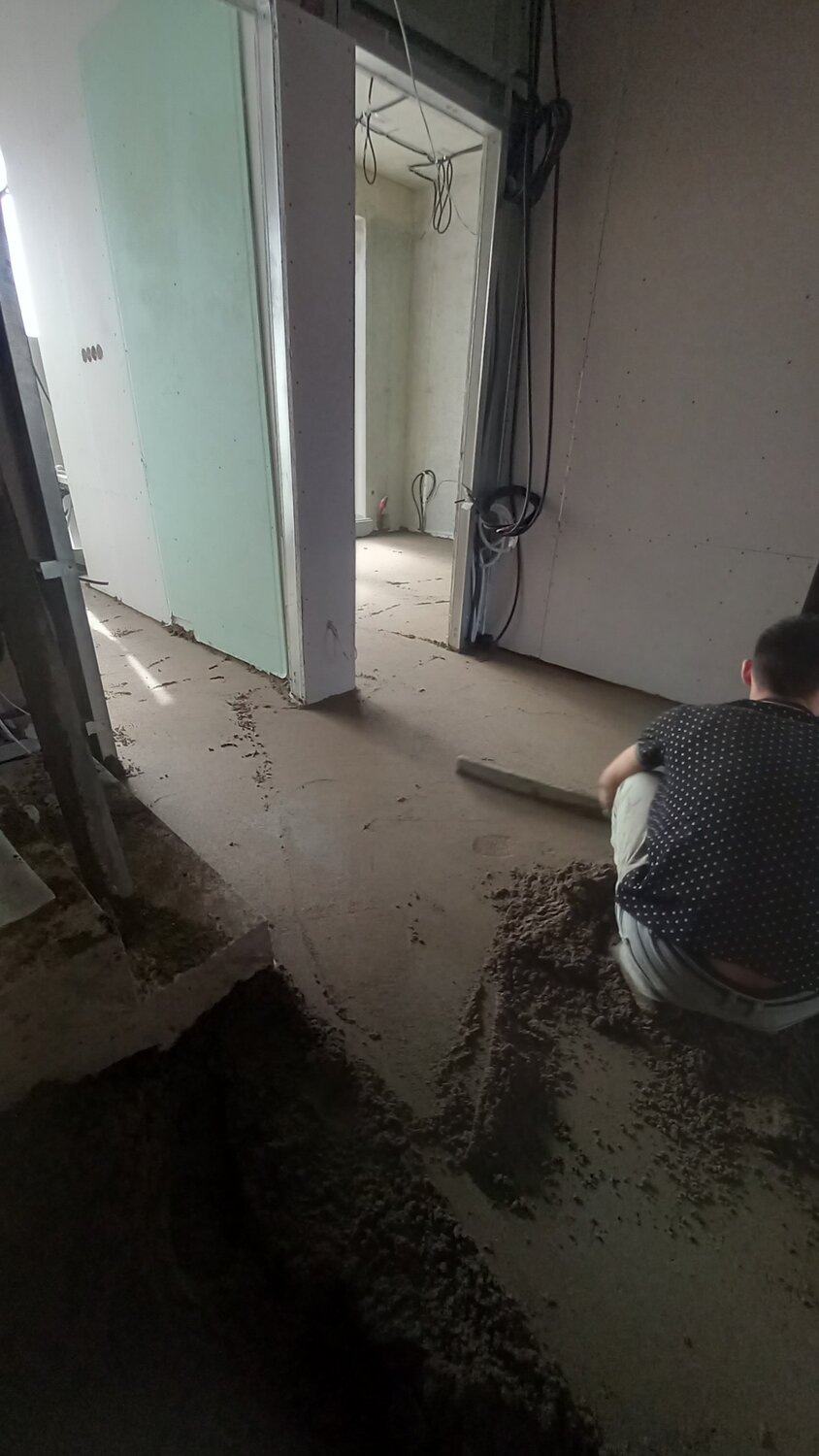 стяжка пола, полусухая стяжка пола, полусухая стяжка, стяжка пола в квартире, устройство стяжки пола