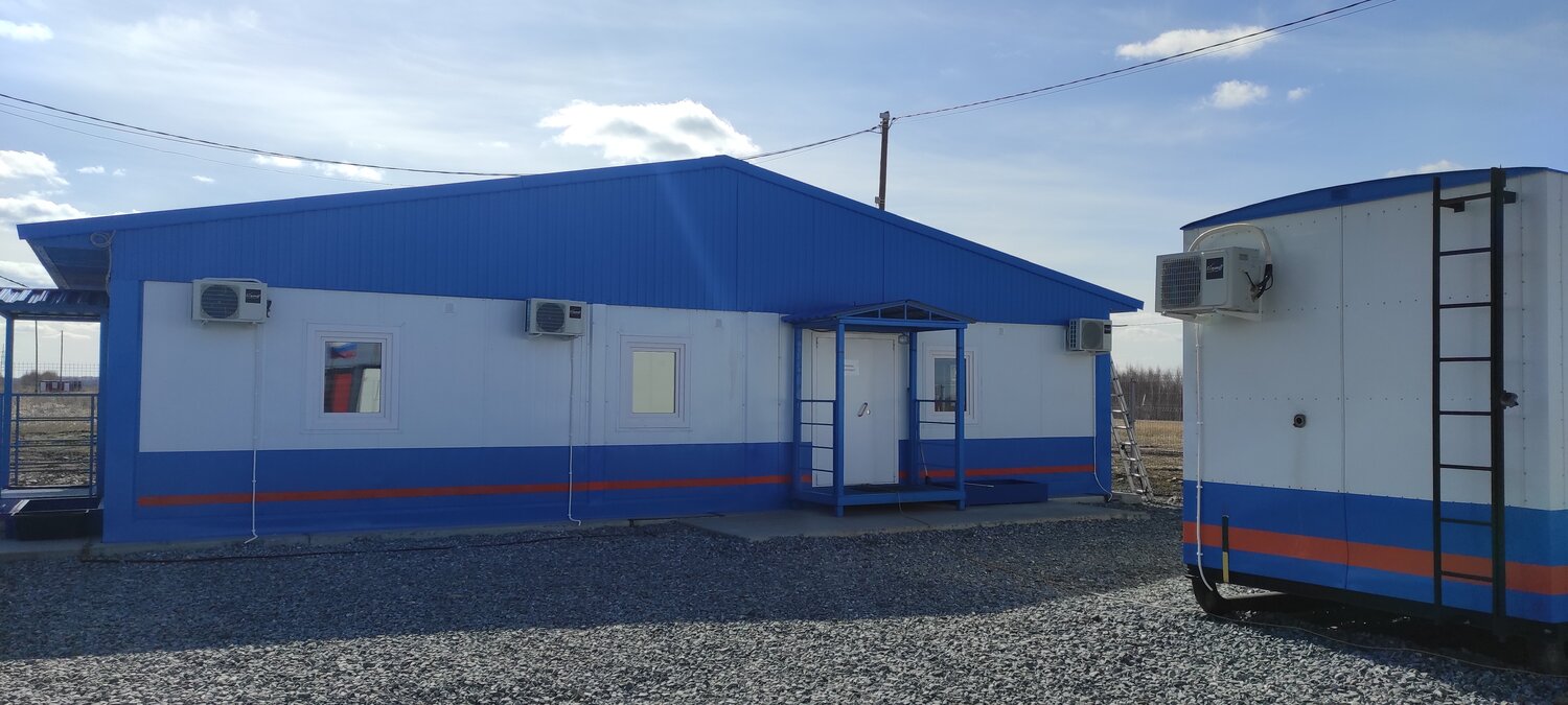модульное здание из сэндвич панелей, модульное здание абк, мобильное здание, модульное здание 1 этаж 7500х5850 , здание фап п. прилесье