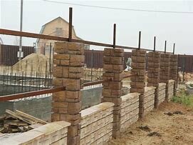 кирпичные столбики для забора, заборные блоки для столбов, столбы для забора из блоков, заборные столбы из блоков, элит стоун заборные блоки
