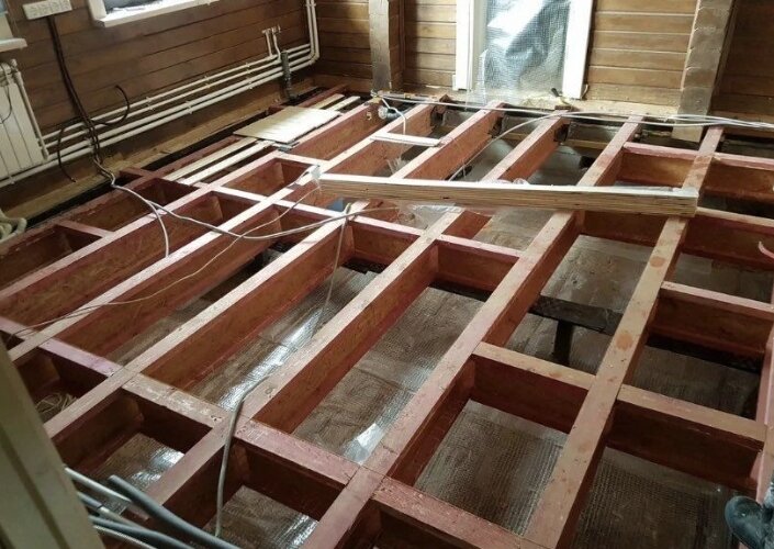 лаги пола из бруса 150х50, перекрытие в каркасном доме, устройство пола в каркасном доме, деревянное перекрытие в доме, пол в каркасном доме