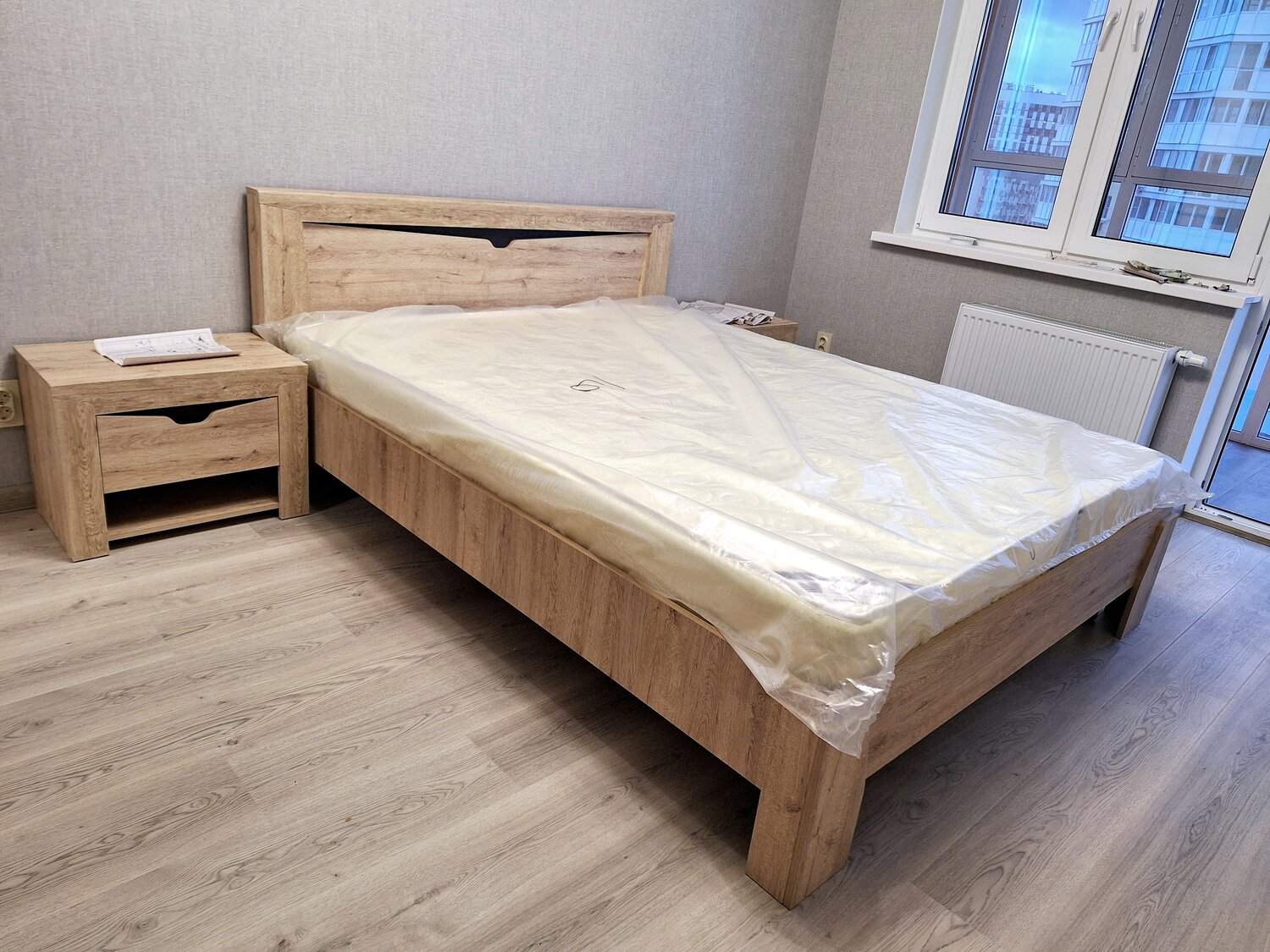 кровать соренто 160х200 дуб бонифаций, кровать сорренто дуб бонифаций, кровать соренто хофф, кровать дуб сонома, кровать из натурального дерева