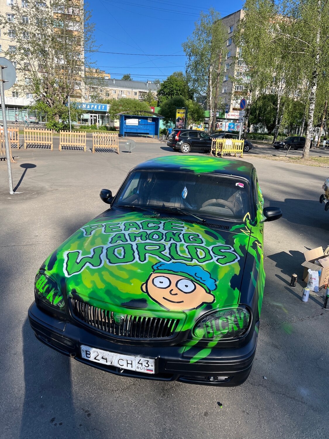 авто, разрисованная машина, авто в, автомобилей, украшение машины