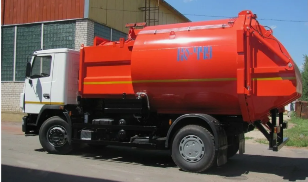 мусоровоз ко 449 маз, ко-449-33 на шасси маз-5340в2, маз мусоровоз, мусоровоз с боковой загрузкой, мусоровоз с задней загрузкой