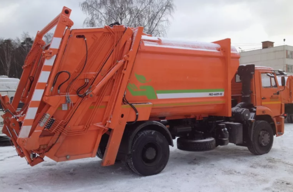 мусоровоз мкз-4609-02, мусоровоз с задней загрузкой, камаз 53605 мусоровоз, мусоровоз камаз, камаз мусоровоз с задней загрузкой