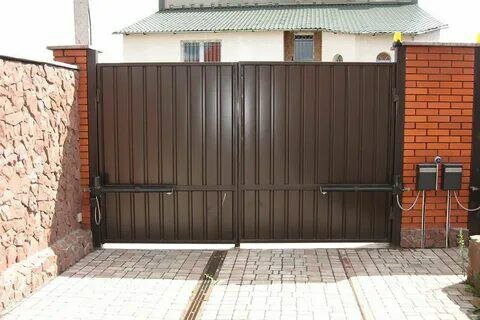 автоматические распашные ворота, распашные ворота, автоматические распашные ворота дорхан, входные калитки алютех, распашные ворота с электроприводом дорхан