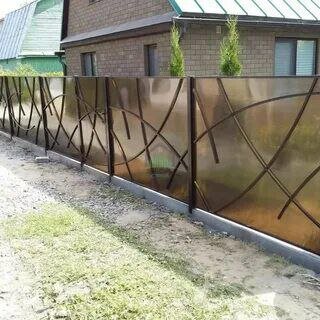 забор из поликарбоната кинпласт, забор из поликарбоната мп 20, забор из поликарбоната на металлическом каркасе, забор из поликарбоната, забор из сотового поликарбоната