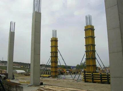 балочно ригельная опалубка колонн, опалубка колонн 800*250*3500 алюминиевая, балочно ригельная опалубка, монолитные колонны, бетонирование колонн