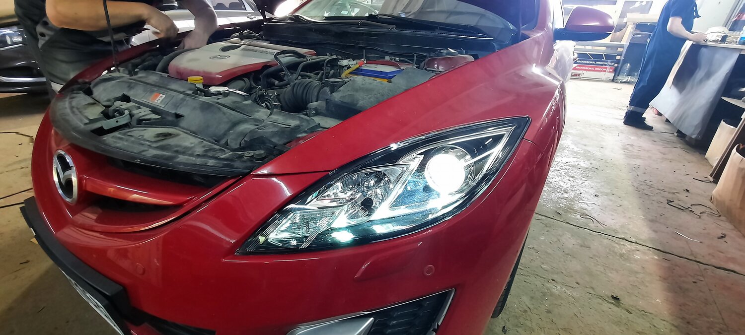 автомобиль, mazda 6 светят фары, авто, снятие фары мазда 6 2006, mazda 6 gh линзы