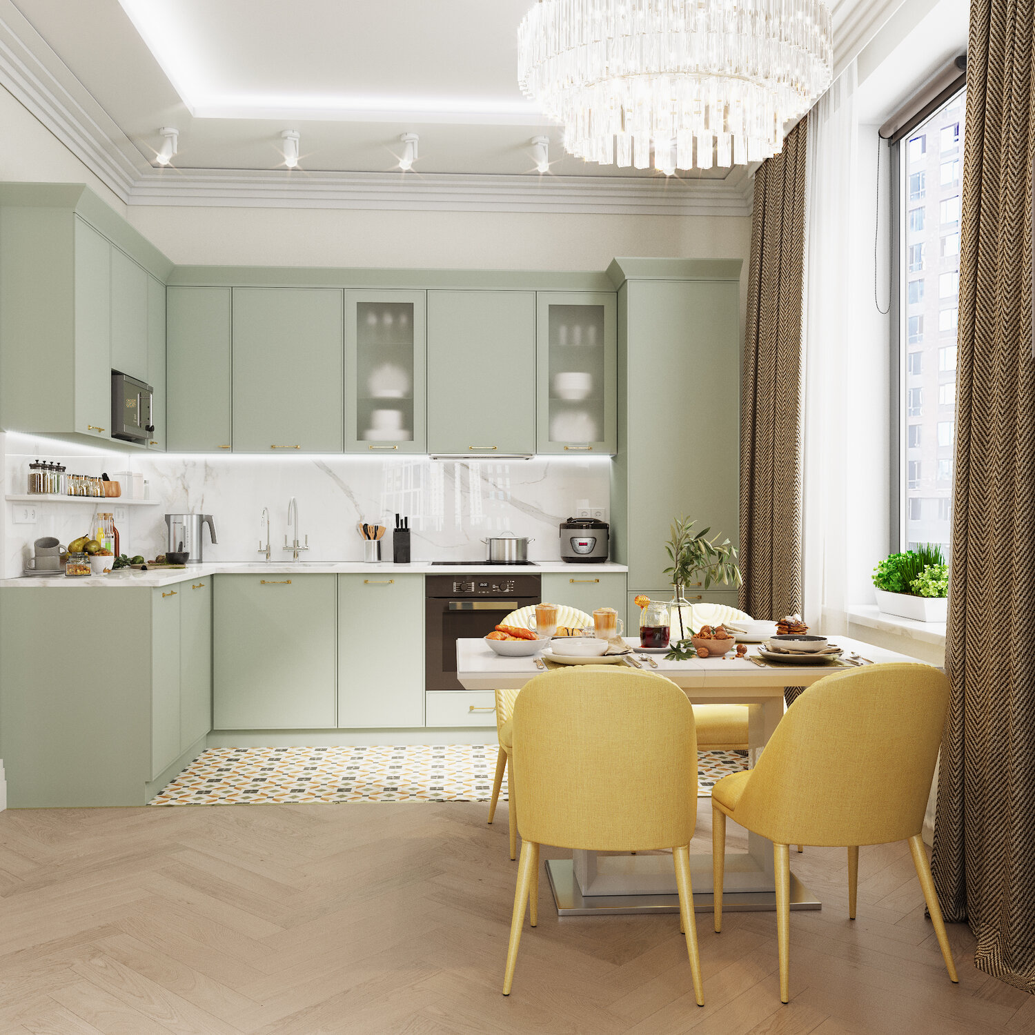 интерьер дизайн кухни, интерьер кухни, интерьер кухни столовой, современный дизайн кухни, дизайн кухни