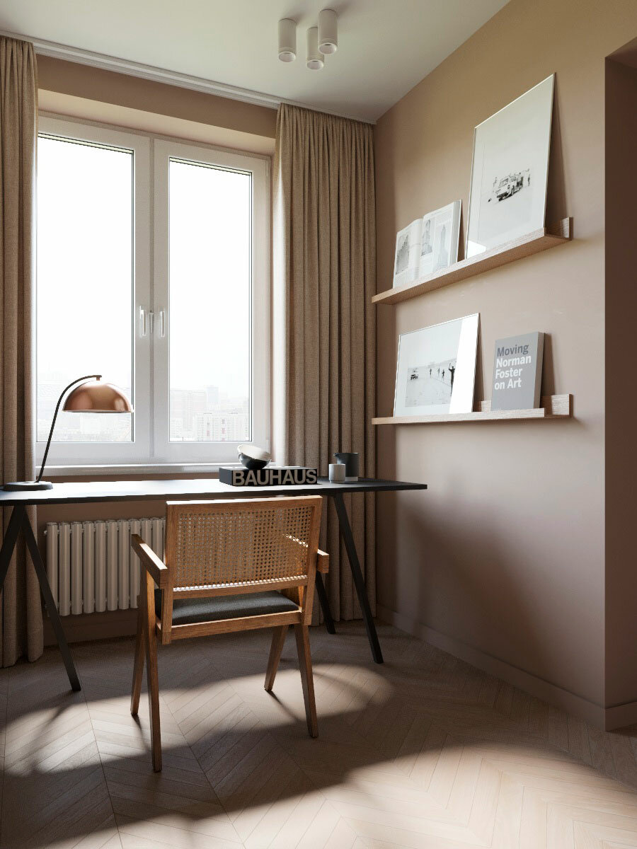 интерьер рабочей комнаты, дизайн интерьера, квартира интерьер, интерьер кабинета в квартире, интерьер кабинета