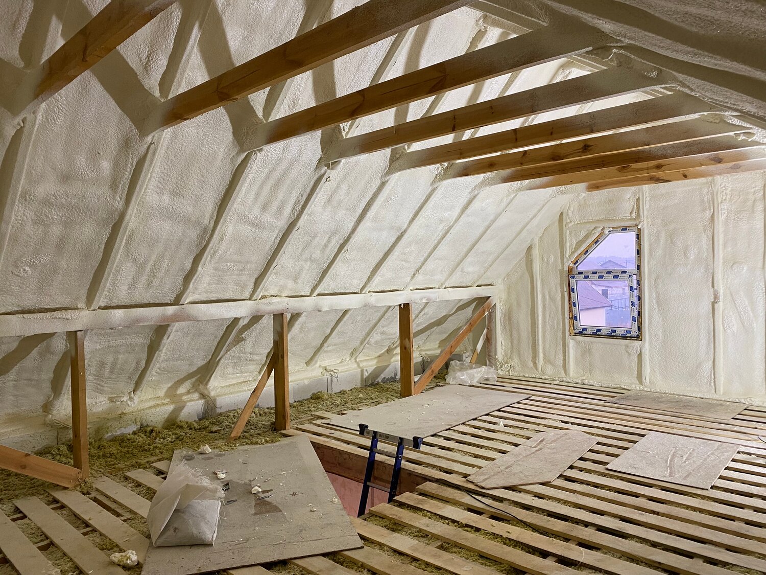 утепление мансарды, утепление мансарды пенополиуретаном, утепление второго мансардного этажа, утеплитель для мансарды, теплоизоляция мансарды