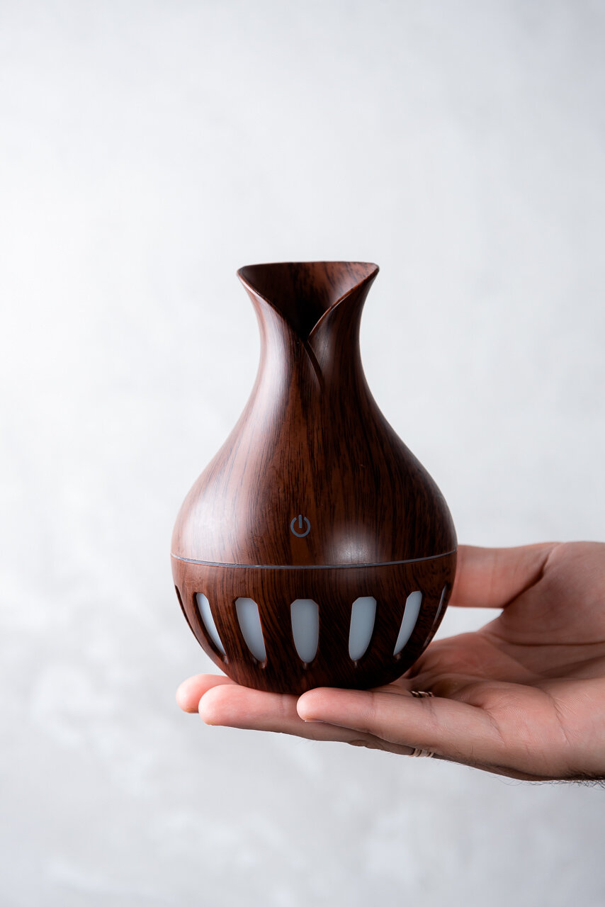 увлажнитель воздуха, арома-диффузор для эфирных масел 130 мл (темное дерево), увлажнитель луковица, air humidifier aroma diffuser светлое дерево, увлажнитель воздуха, аромадиффузор, темное дерево, 130 мл