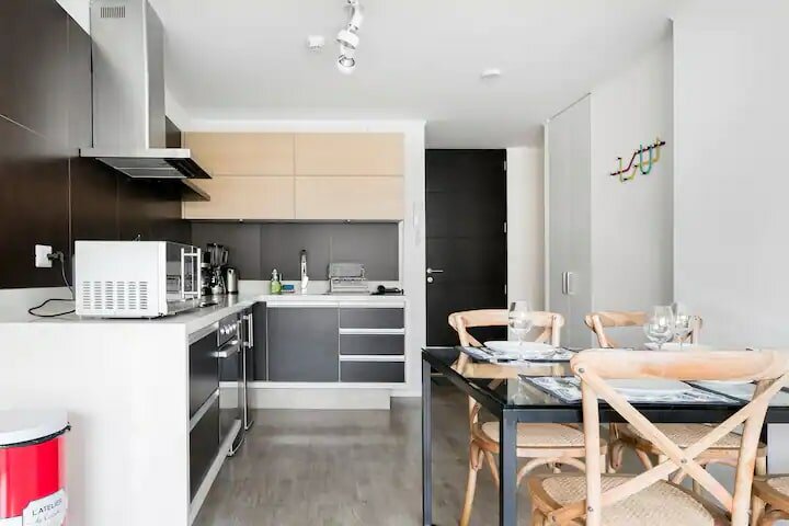 интерьер, квартира, апартаменты, кухня, интерьер студии