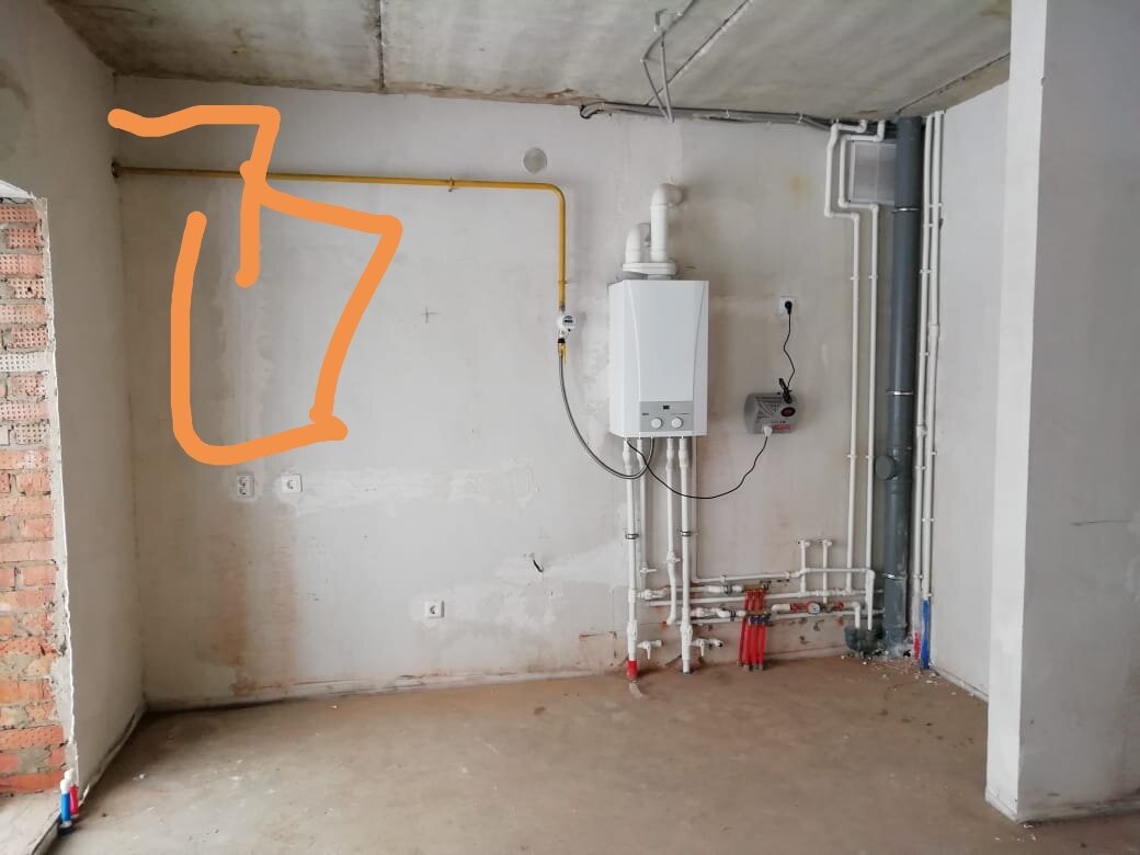 автономное отопление в квартире, труба для двухконтурного газового котла, газовое отопление, перенос газового котла, квартира
