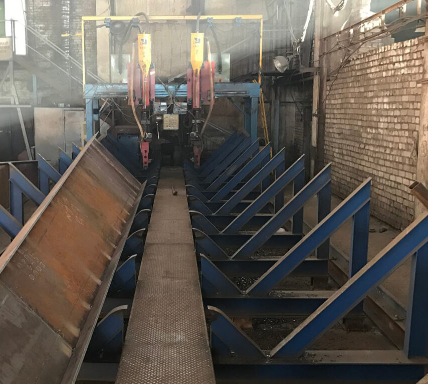 станок для сварки емкостей модели кж 9907, оборудование, завод сварной балки, автоматическая сварочная линия hfbe evg, стапель для сварки балок