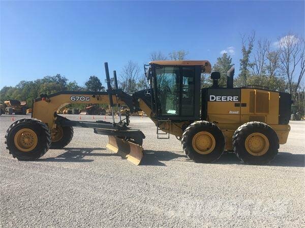 автогрейдер джон дир 670g, грейдер john deere 770g, john deere 672g, грейдер джон дир 2005, грейдер джон дир 672g