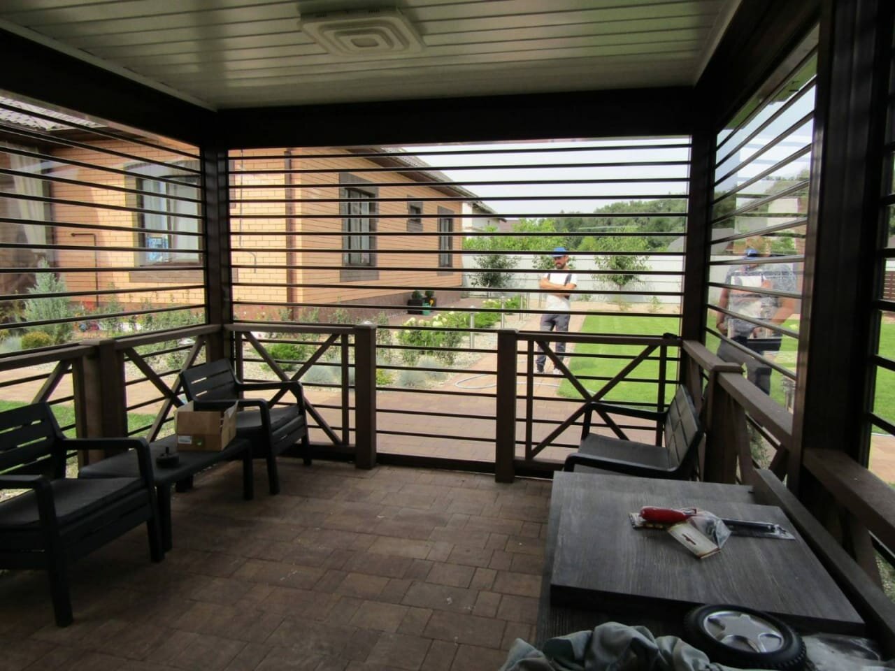 загородный клуб, загородный дом, веранда, террас, дпк терраса с навесом