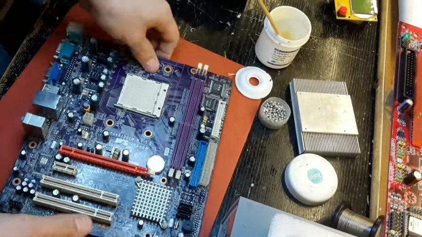 техника, материнская плата, пк без термопасты, материнская плата gigabyte am2, плат