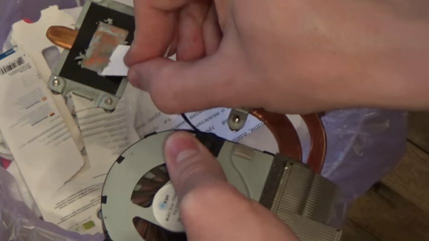 система охлаждения для ноутбука hp dv6 3205ax, кулер, ускорение кулера на ноутбуке, разборка, кулер асус x55a